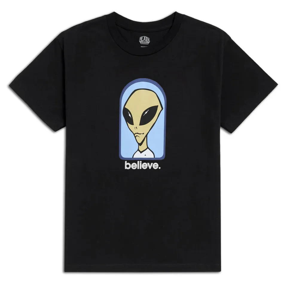 Alien Workshop Believe Maglietta Nera Cotone