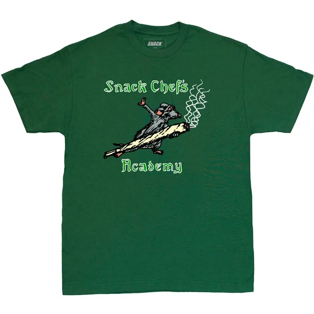 Snack Skateboarding Chef's Academy maglietta verde cotone