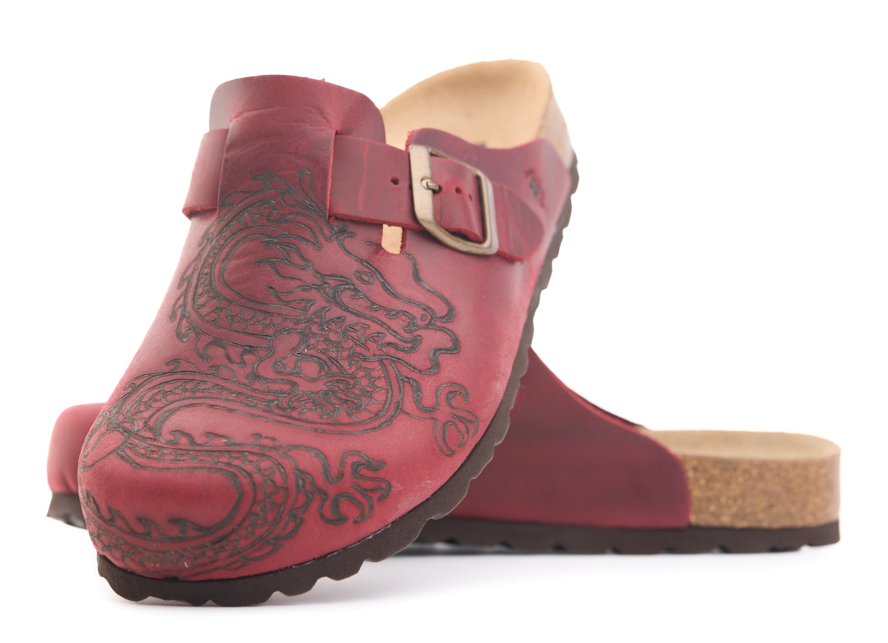 AC Longboards 1900 Rosso Dragone sabot pelle