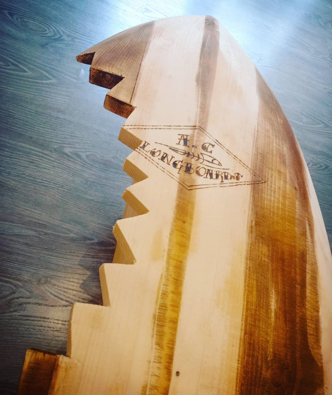 AC Longboards Surf Tavolino Legno 165x50x42 Vintage