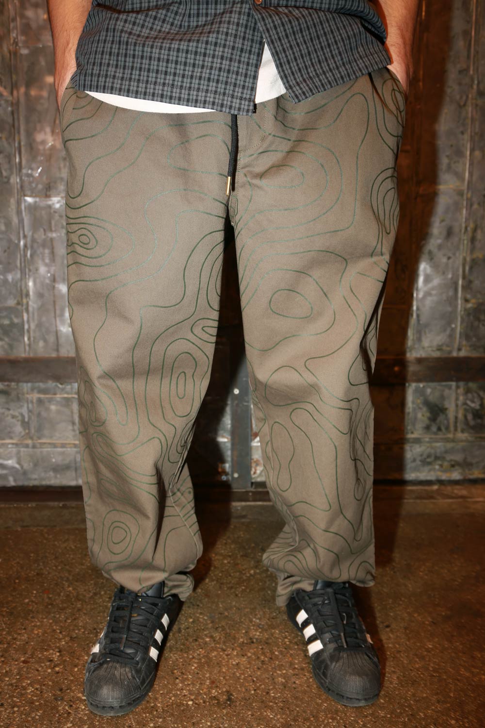 Theories Stamp Lounge pantalone chino M verde cotone