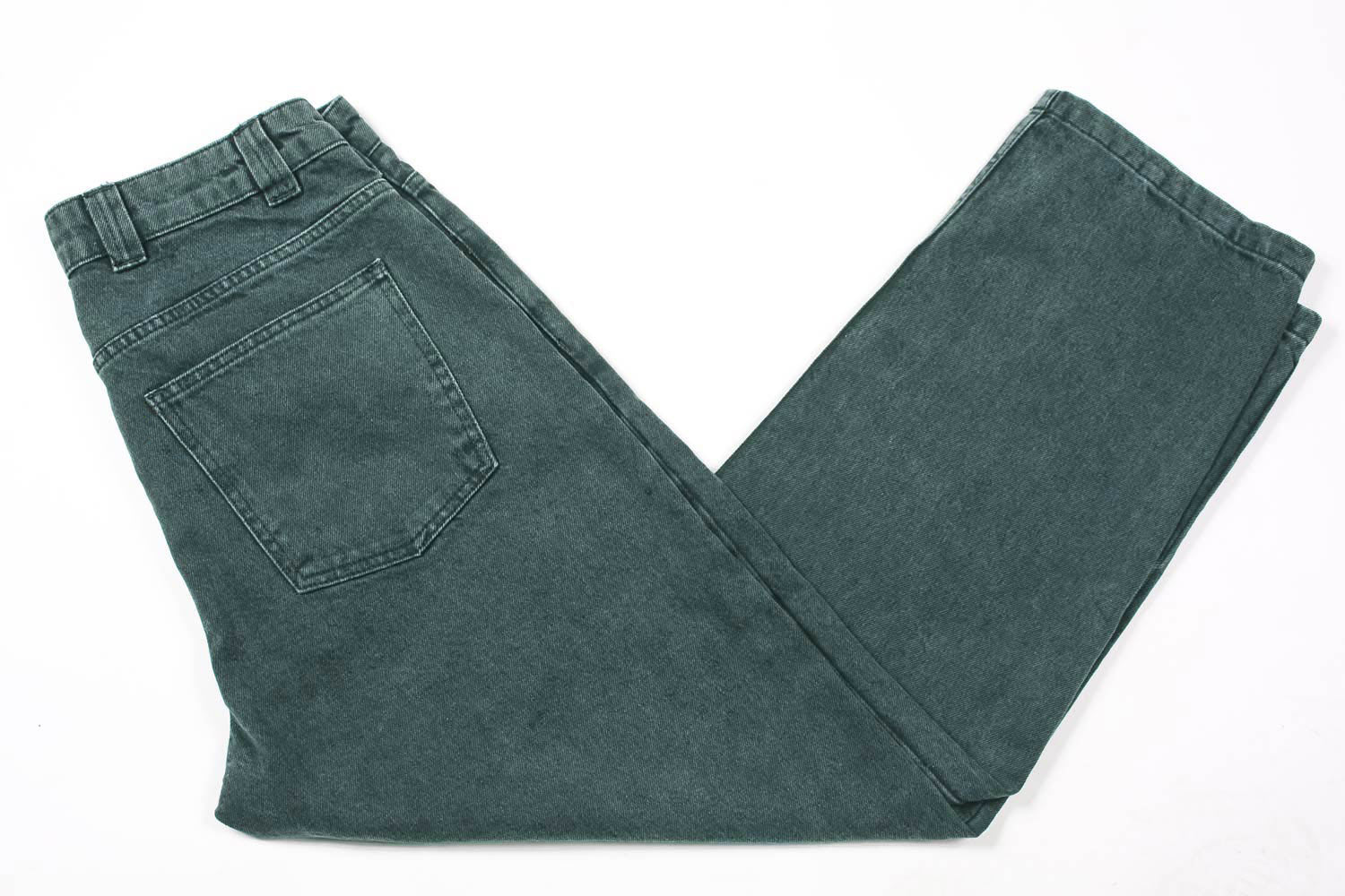 Theories Plaza jeans baggy verde denim cotone 11.5oz