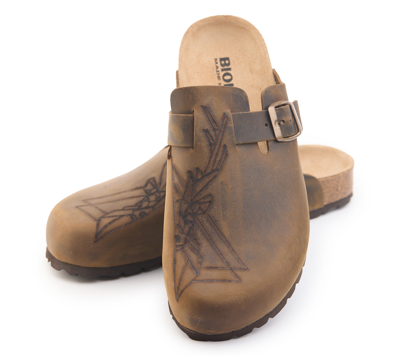 AC Longboards 1900 Marrone Cervo sabot pelle