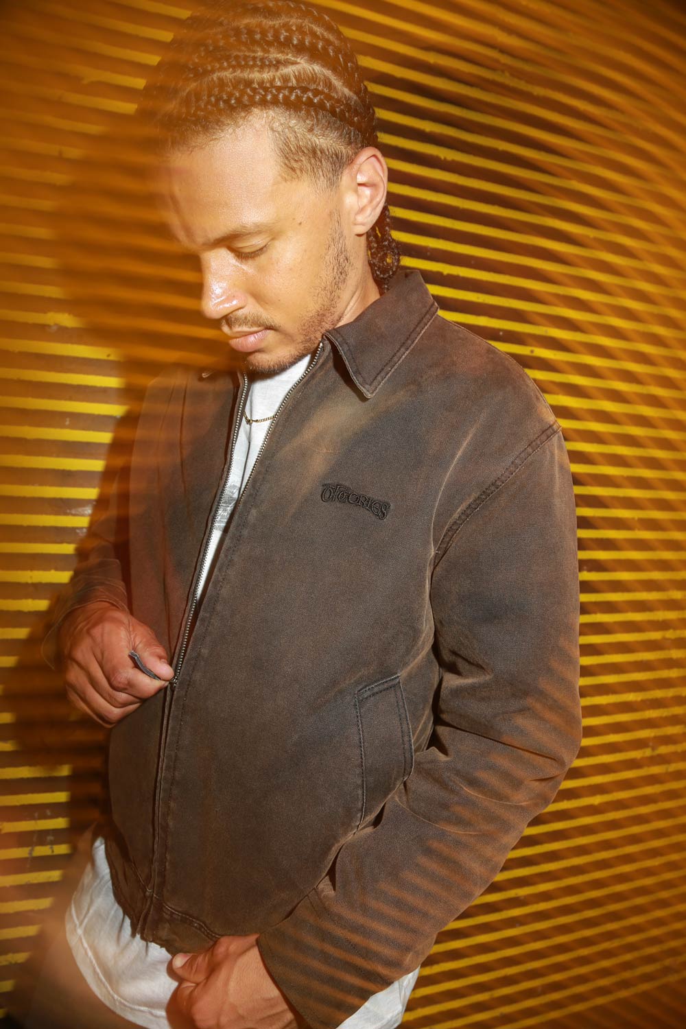 Theories Carpenter Work Jacket giacca washed copper
