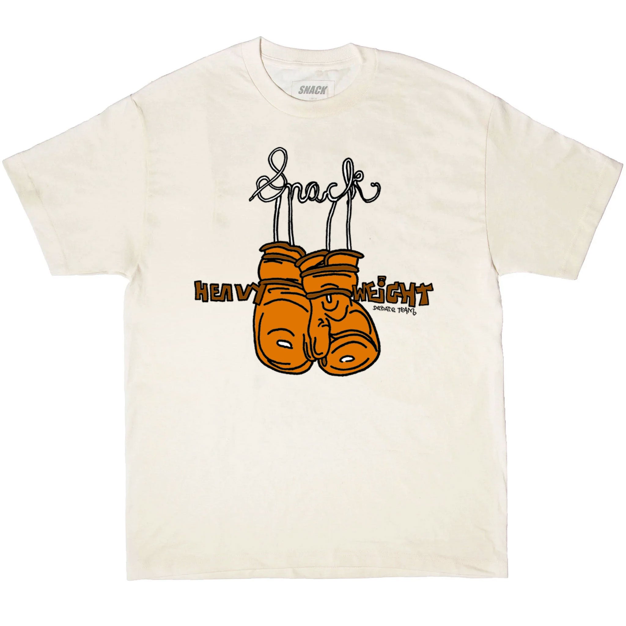 Snack Heavyweight Tee maglietta crema in cotone