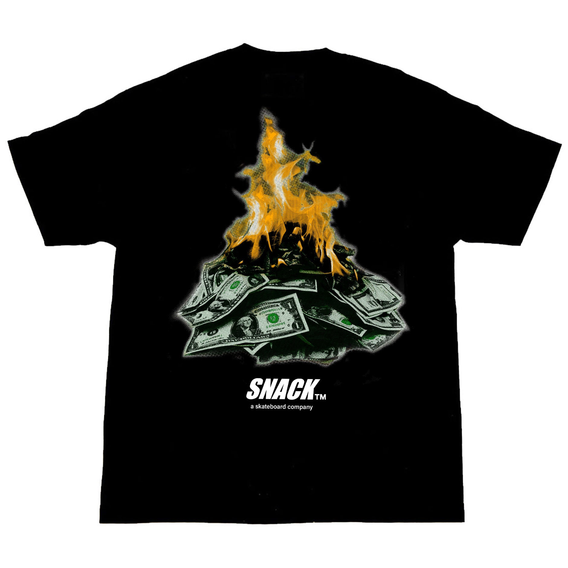 Snack Burning Money maglietta nera cotone L