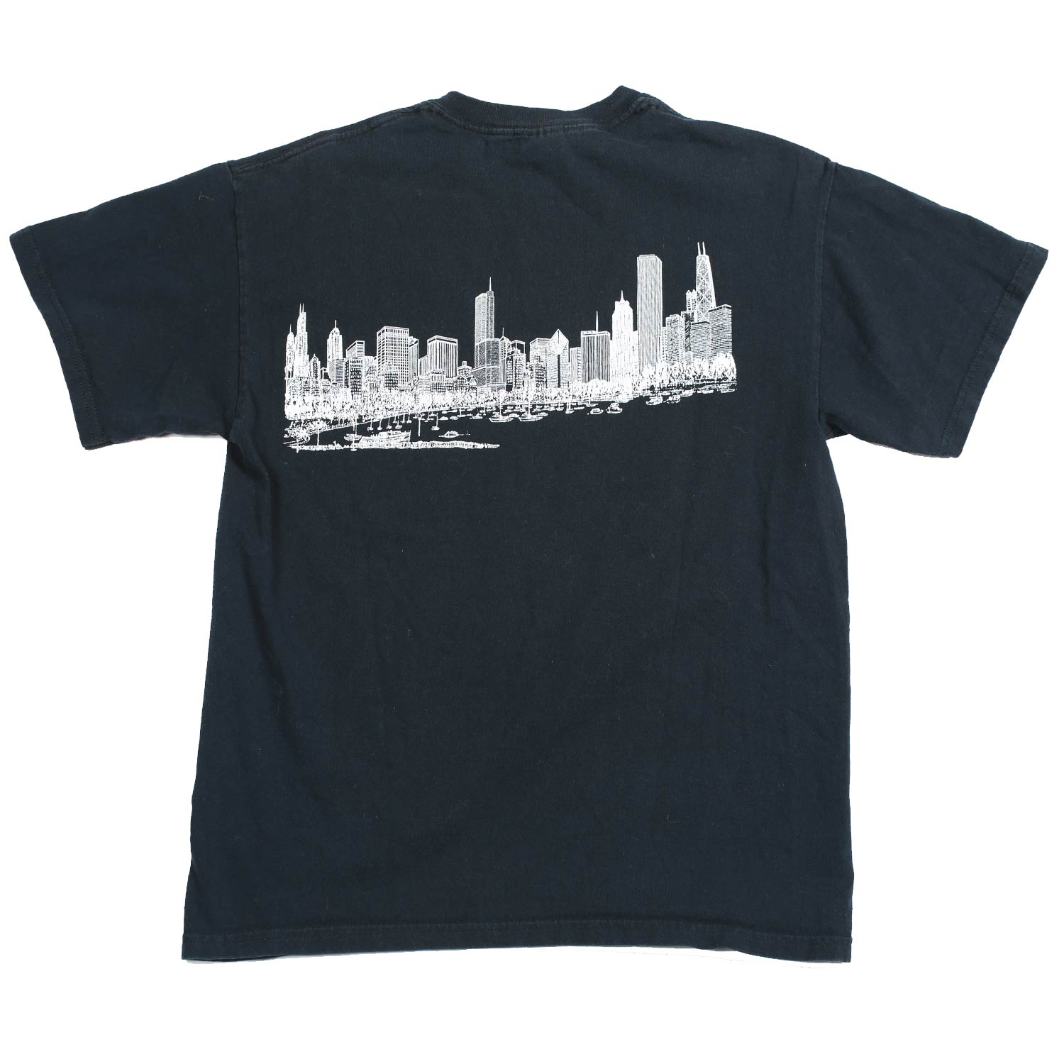 Vintage Chicago Skyline t-shirt nera cotone M
