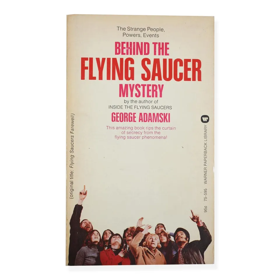 George Adamski Behind Flying Saucer libro vintage UFO