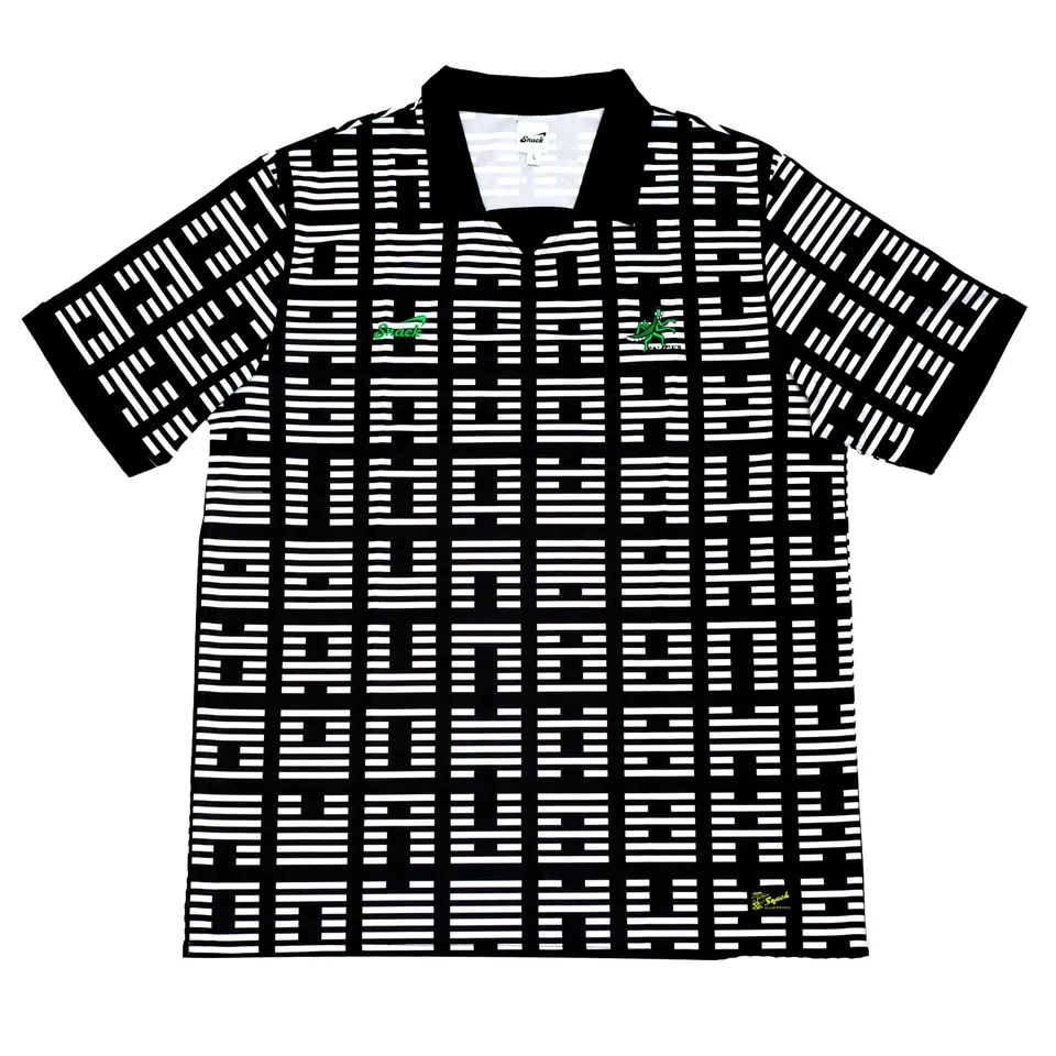 Snack I Ching maglia calcio nera mesh L