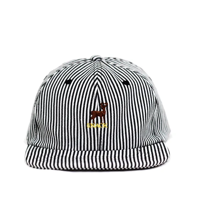 Snack Buck cappello denim a righe ricamo