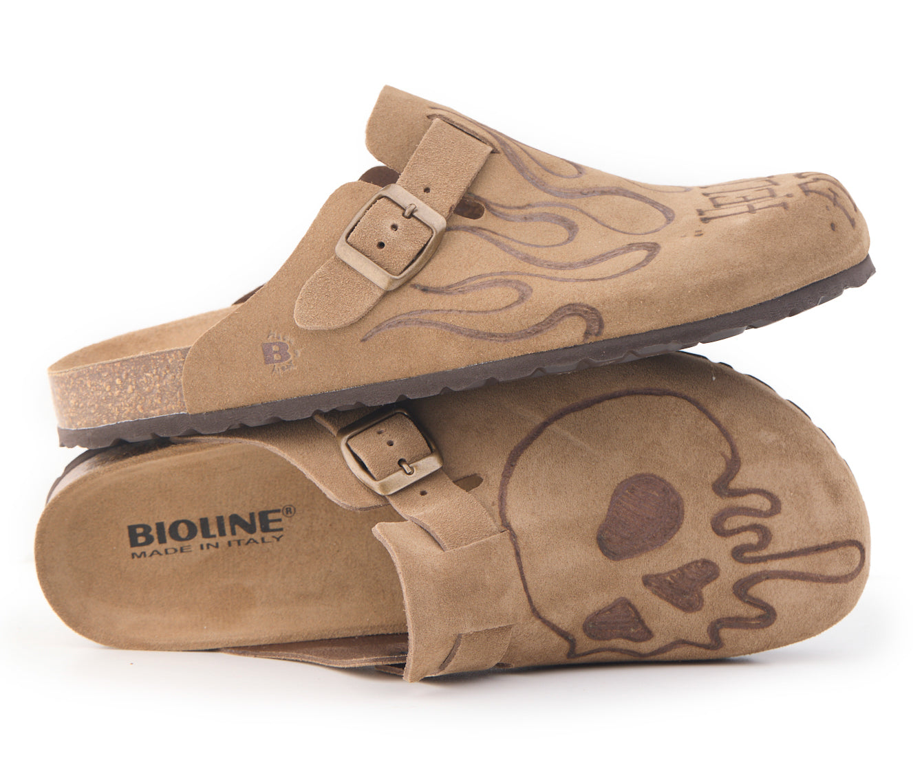 AC Longboards 1900 Arachide Hell Fire sabot pelle nabuk