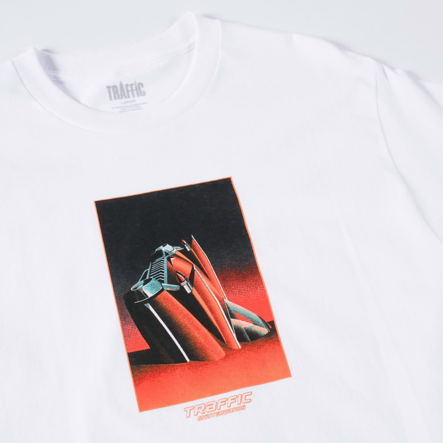 Traffic On The Beach t-shirt bianca M cotone