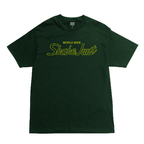 Shake Junt Worldwide t-shirt verde foresta in cotone