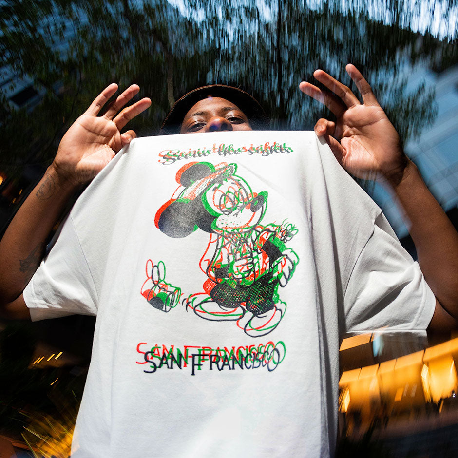 Snack Seein the Sights t-shirt bianca overprint