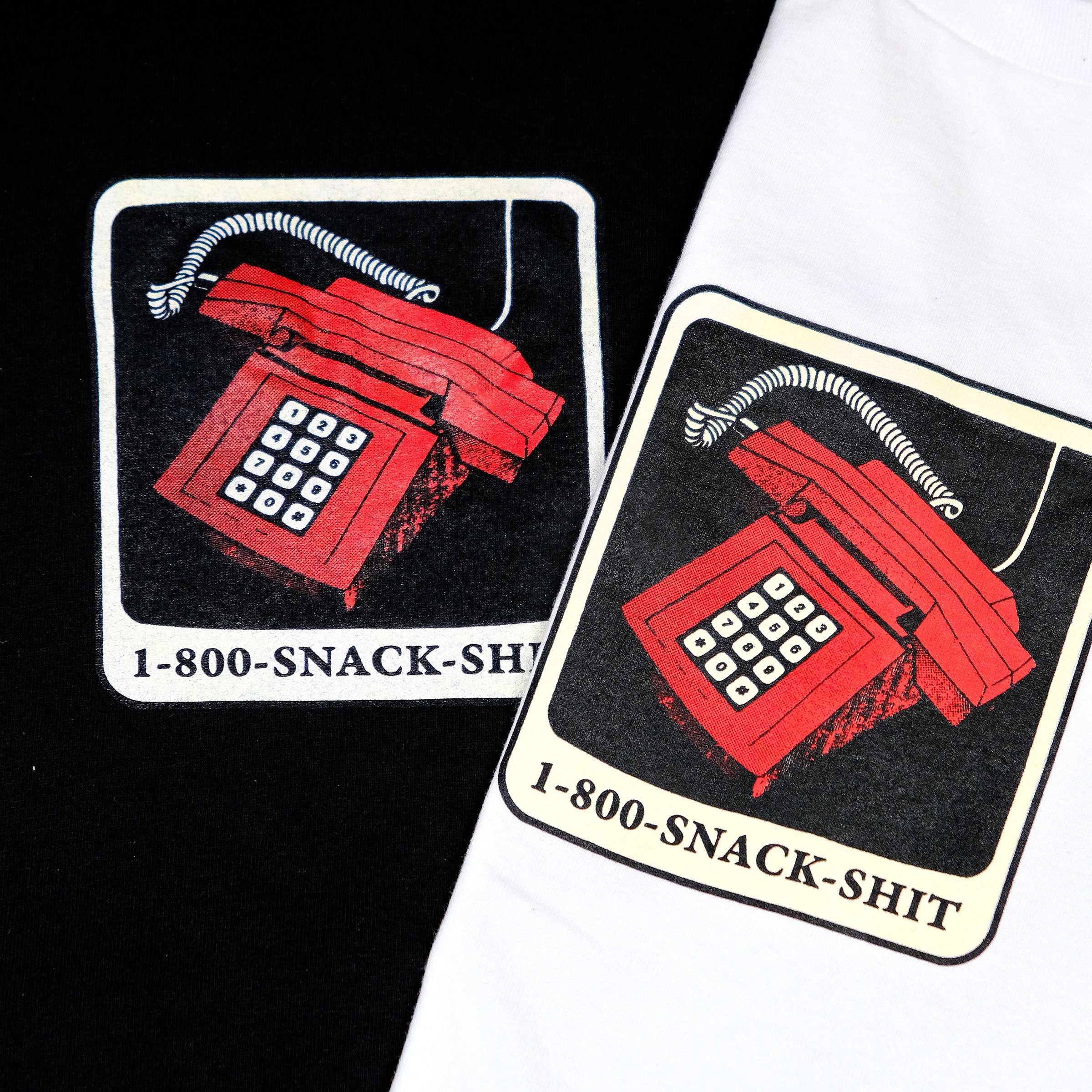 Snack 1-800-Number maglietta bianca in cotone