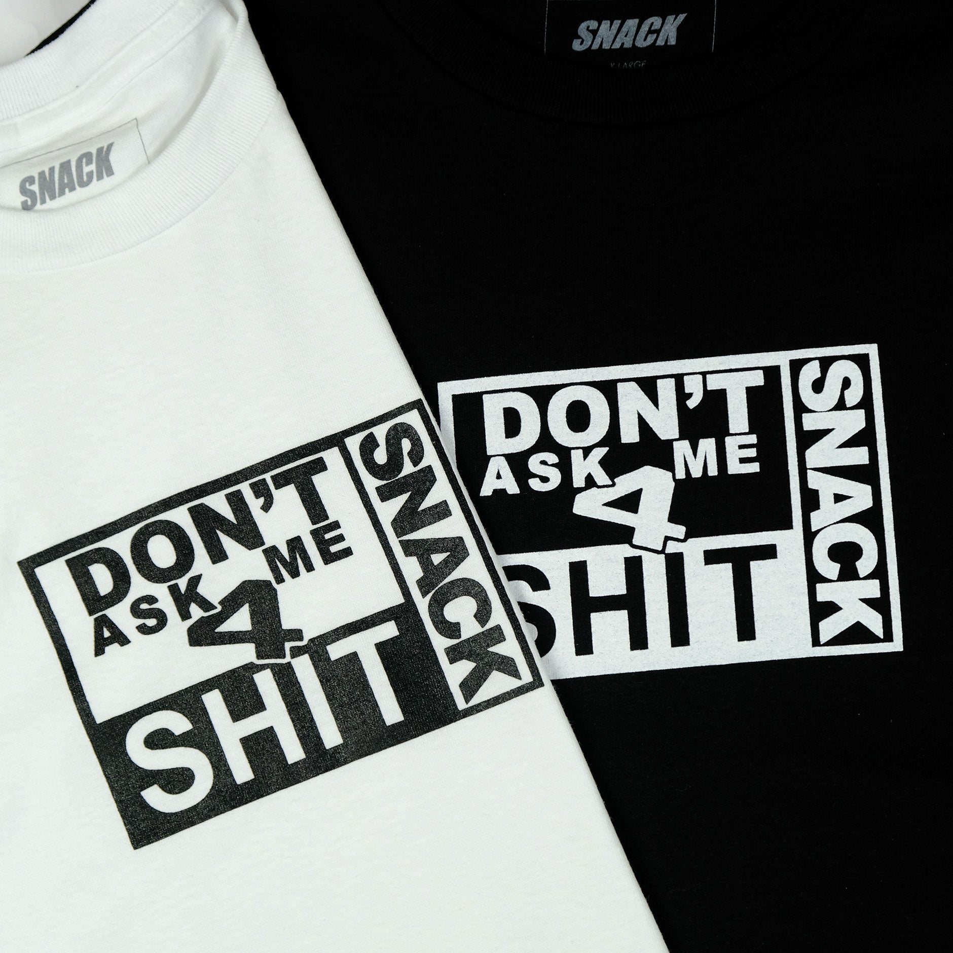 Snack 4 Shit t-shirt nera cotone
