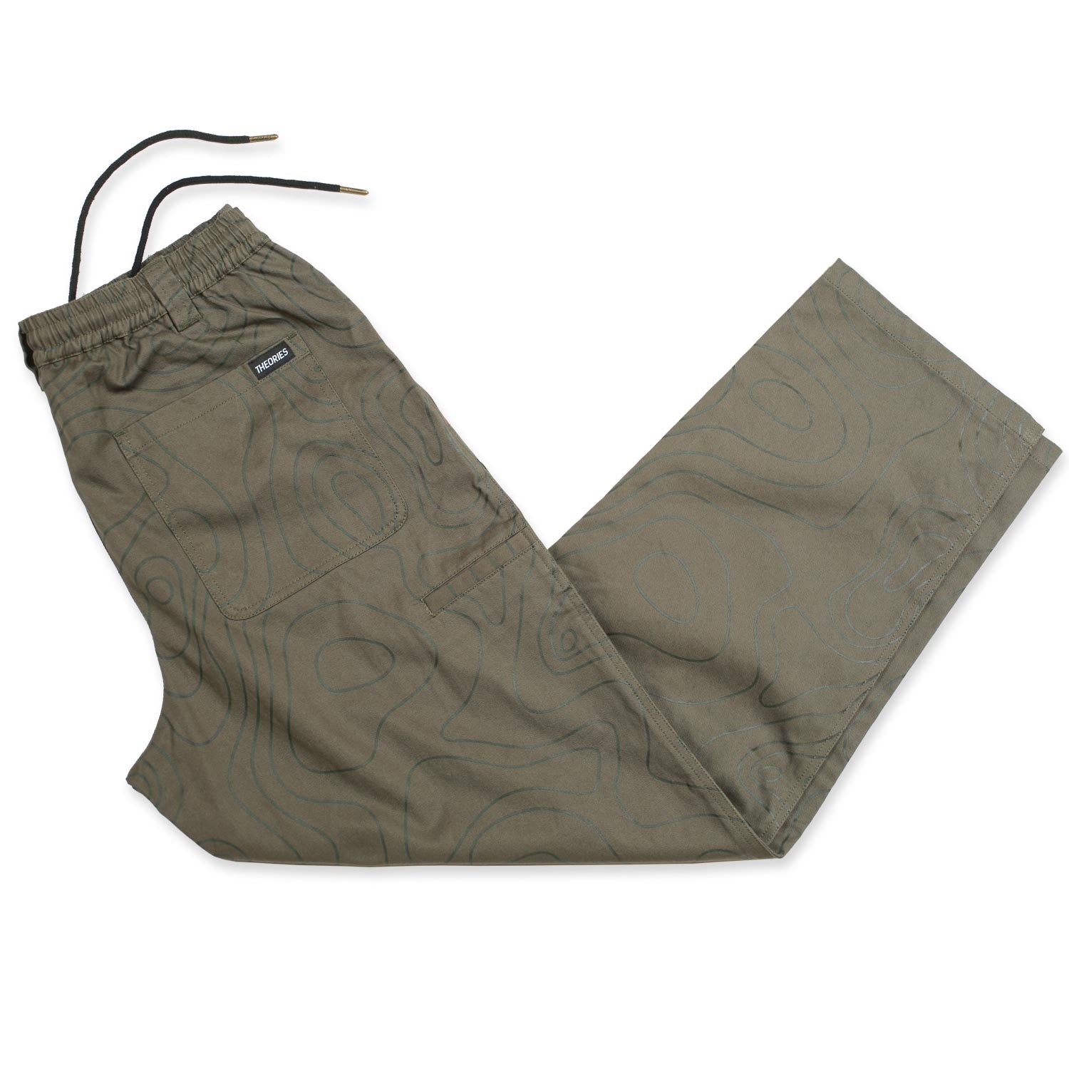 Theories Stamp Lounge pantalone chino M verde cotone