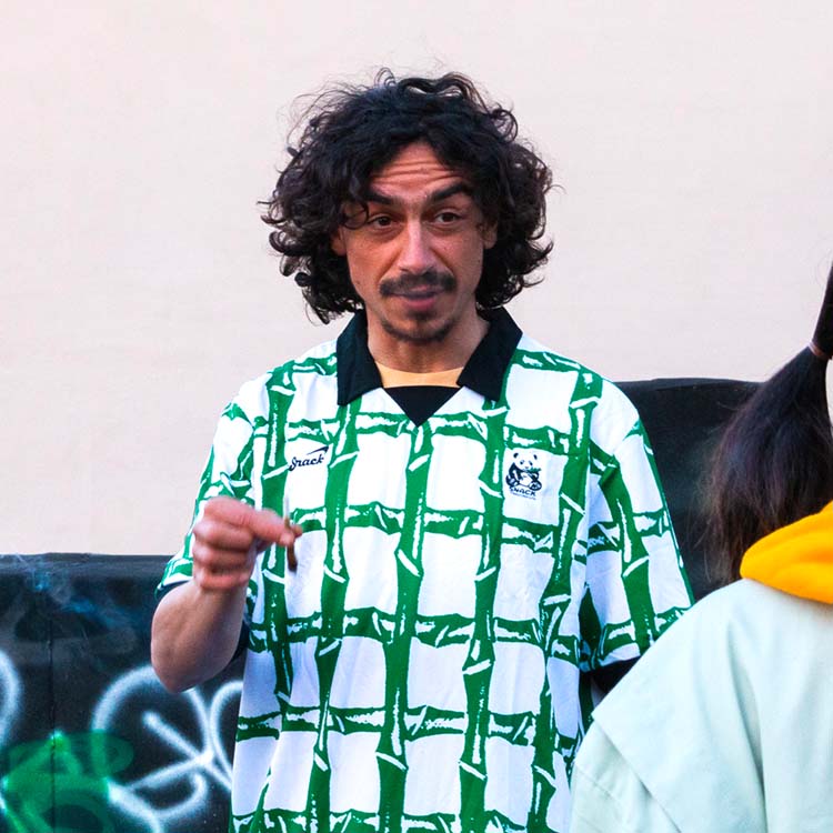 Snack Skateboarding Bamboo maglia calcio mesh traspirante