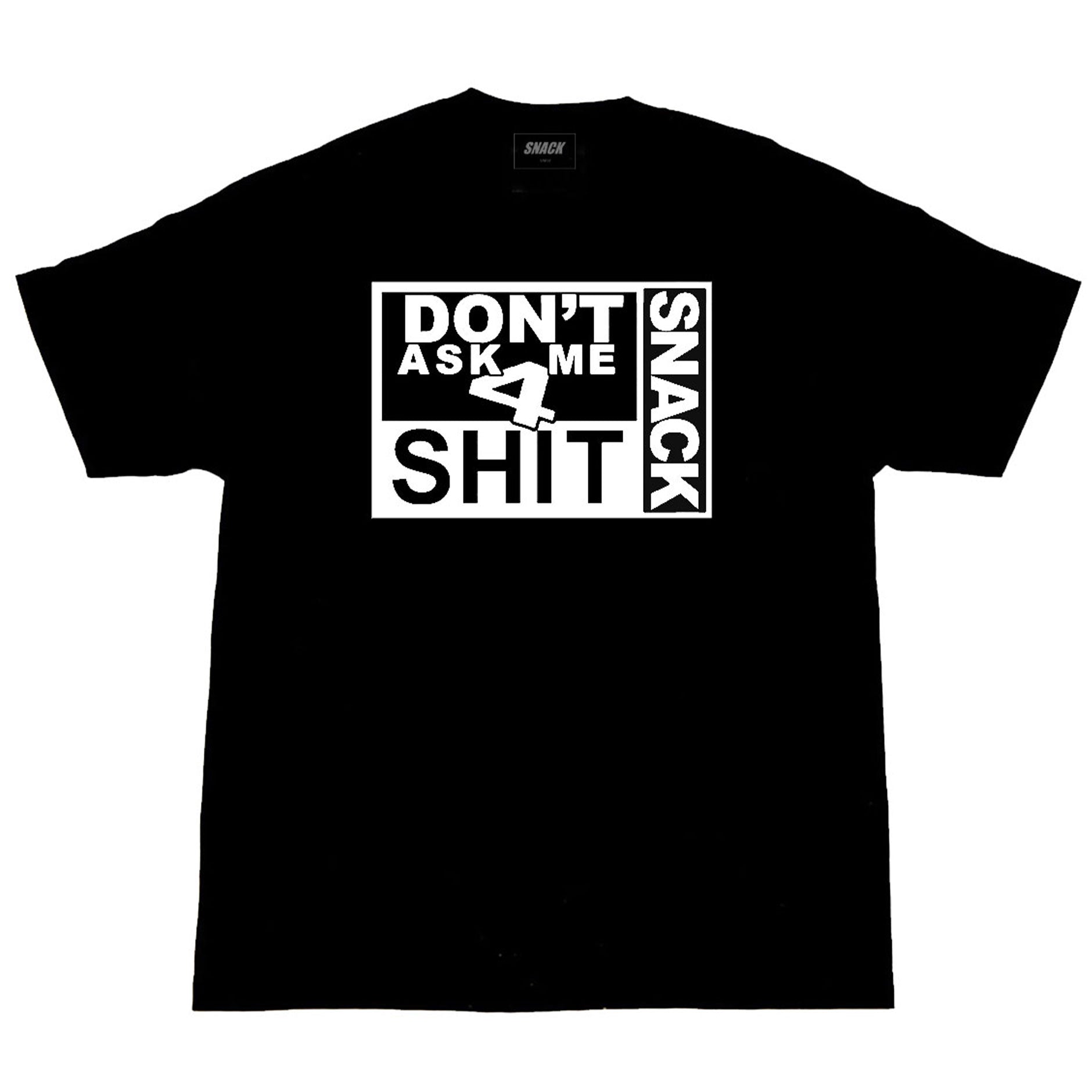 Snack 4 Shit t-shirt nera cotone