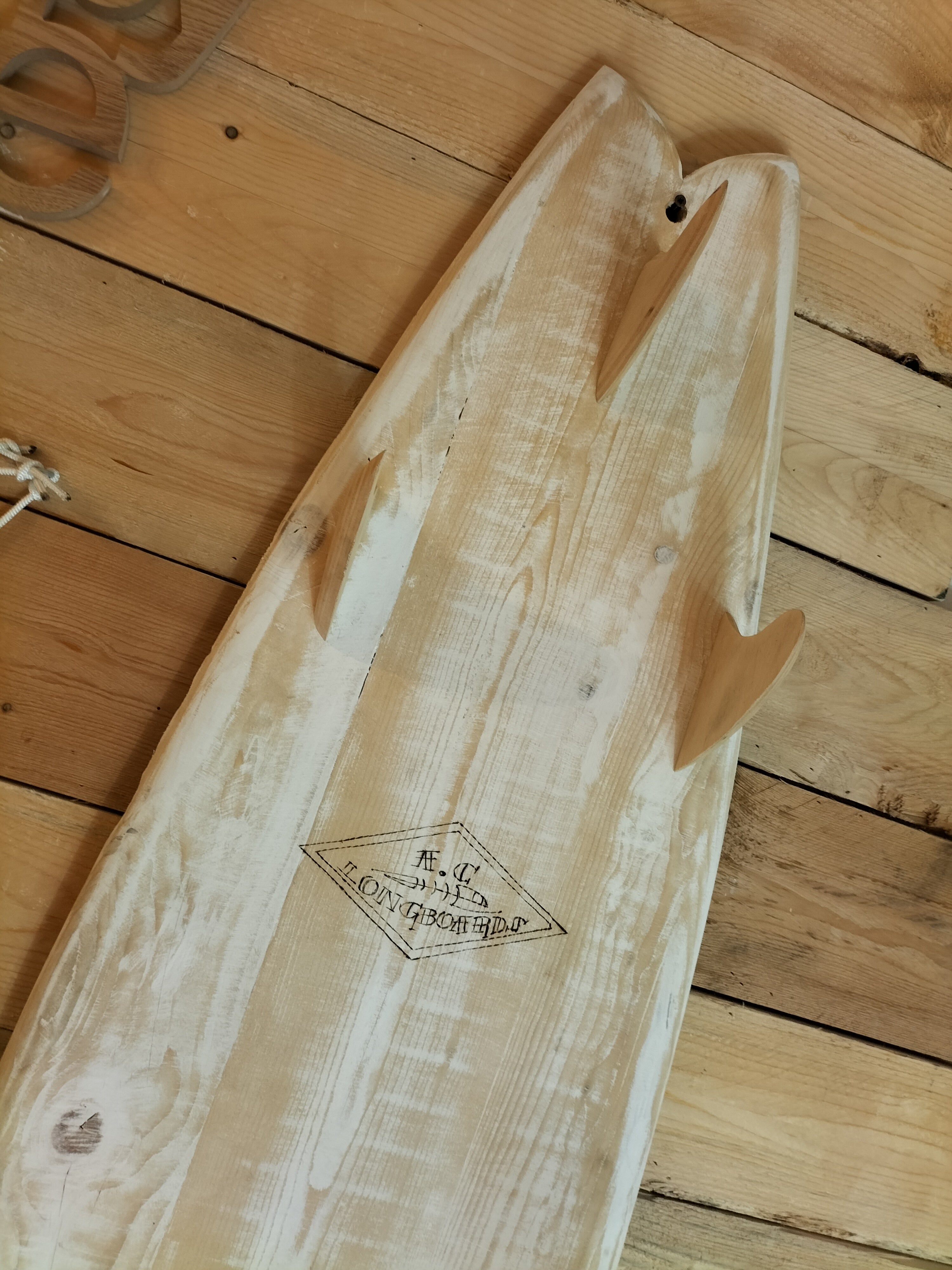 AC Longboards Blue Line 6' appendiabiti legno 180 cm