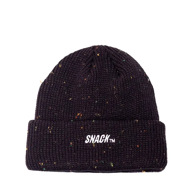 Snack Skateboarding Speckle beanie nero effetto melange