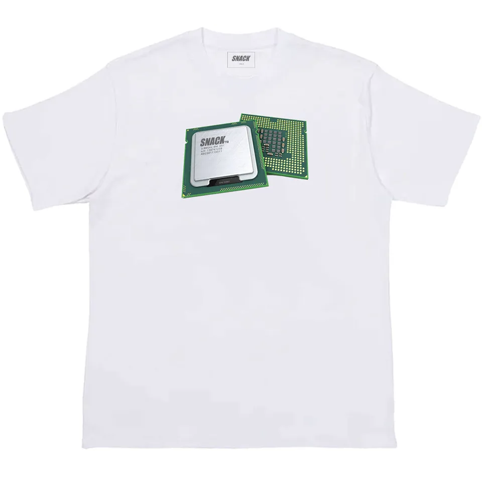 Snack Microchip t-shirt bianca XL