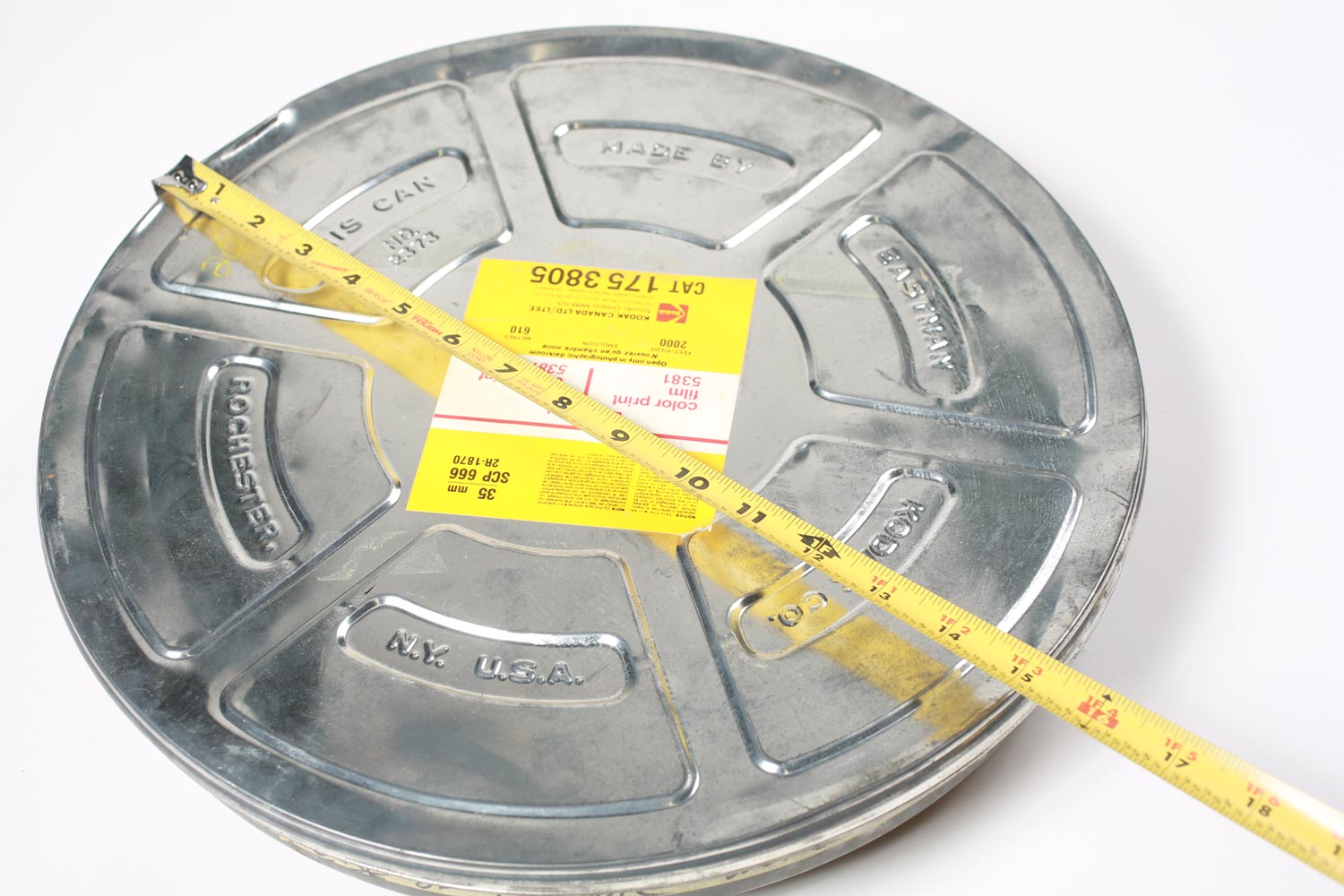 Pellicola 16mm lotto 5 contenitori vintage 14-15"