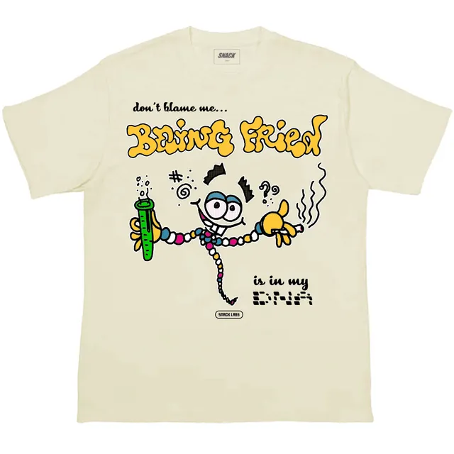 Snack DNA t-shirt cotone crema