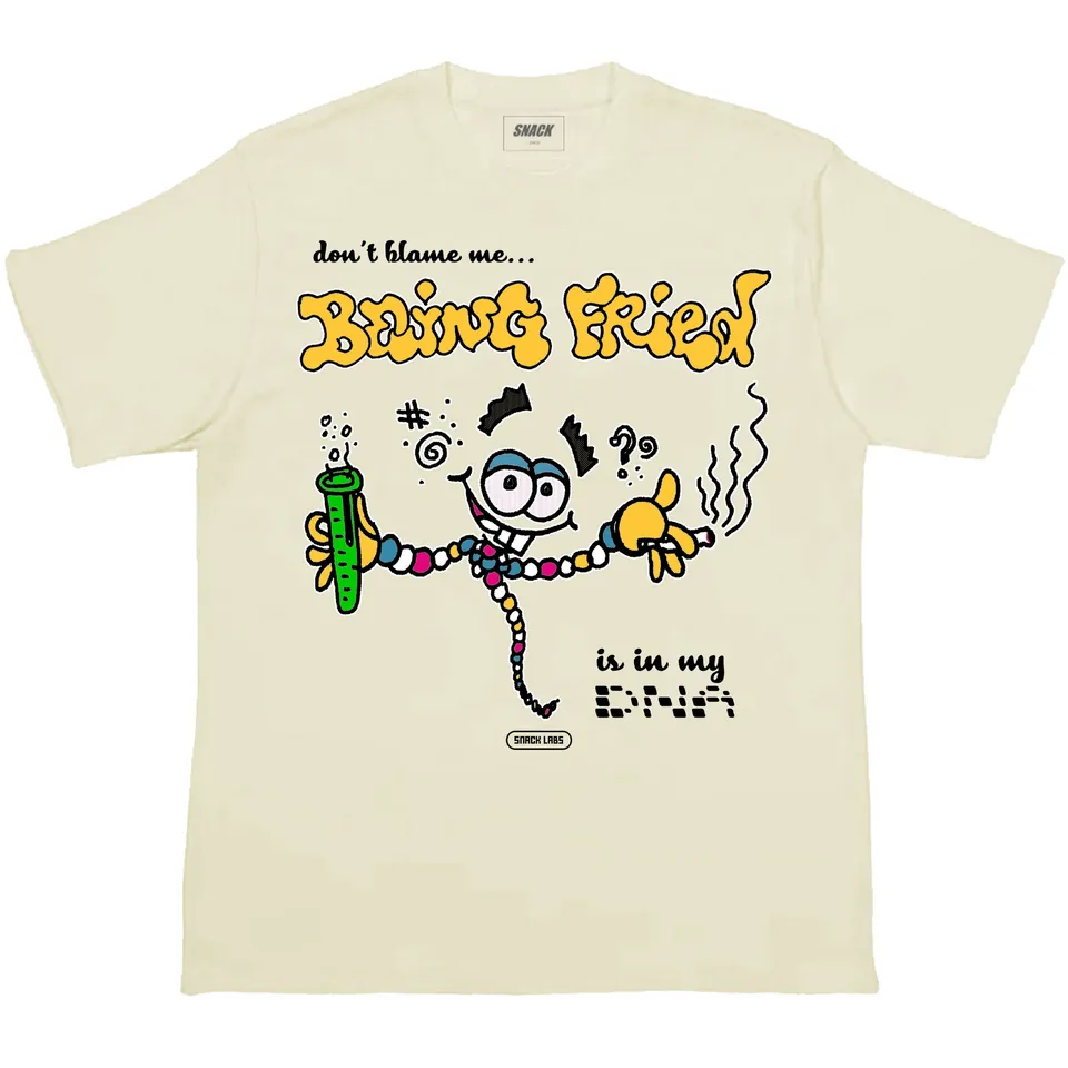 Snack DNA t-shirt cotone crema