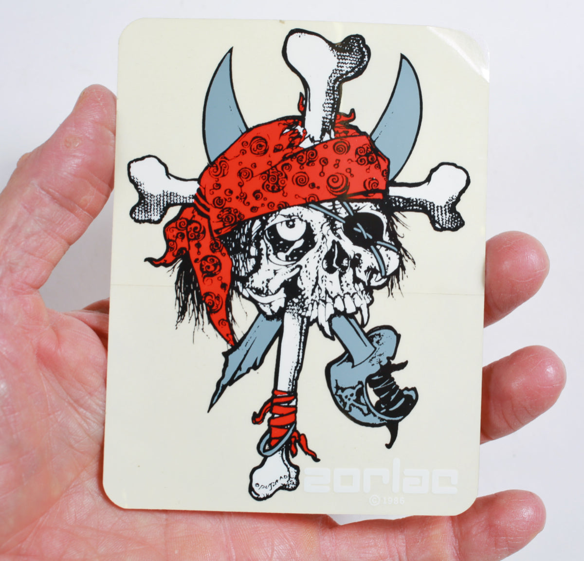 Zorlac Pushead Pirate adesivo skate vintage 1986