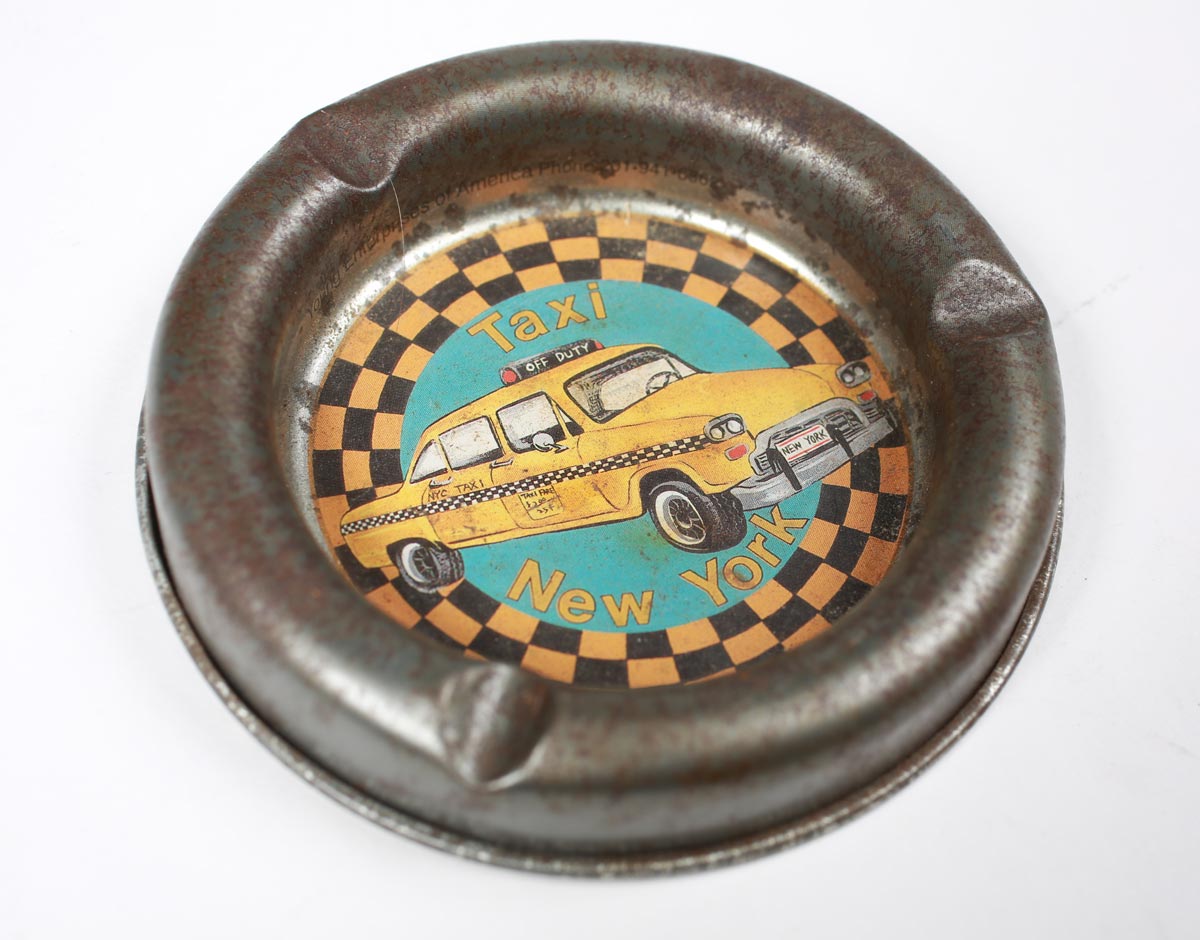Taxi New York posacenere vintage metallo 4"