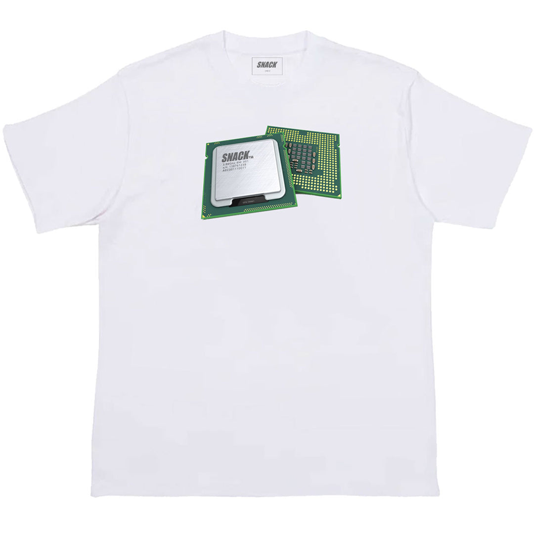 Snack Microchip t-shirt bianca XL