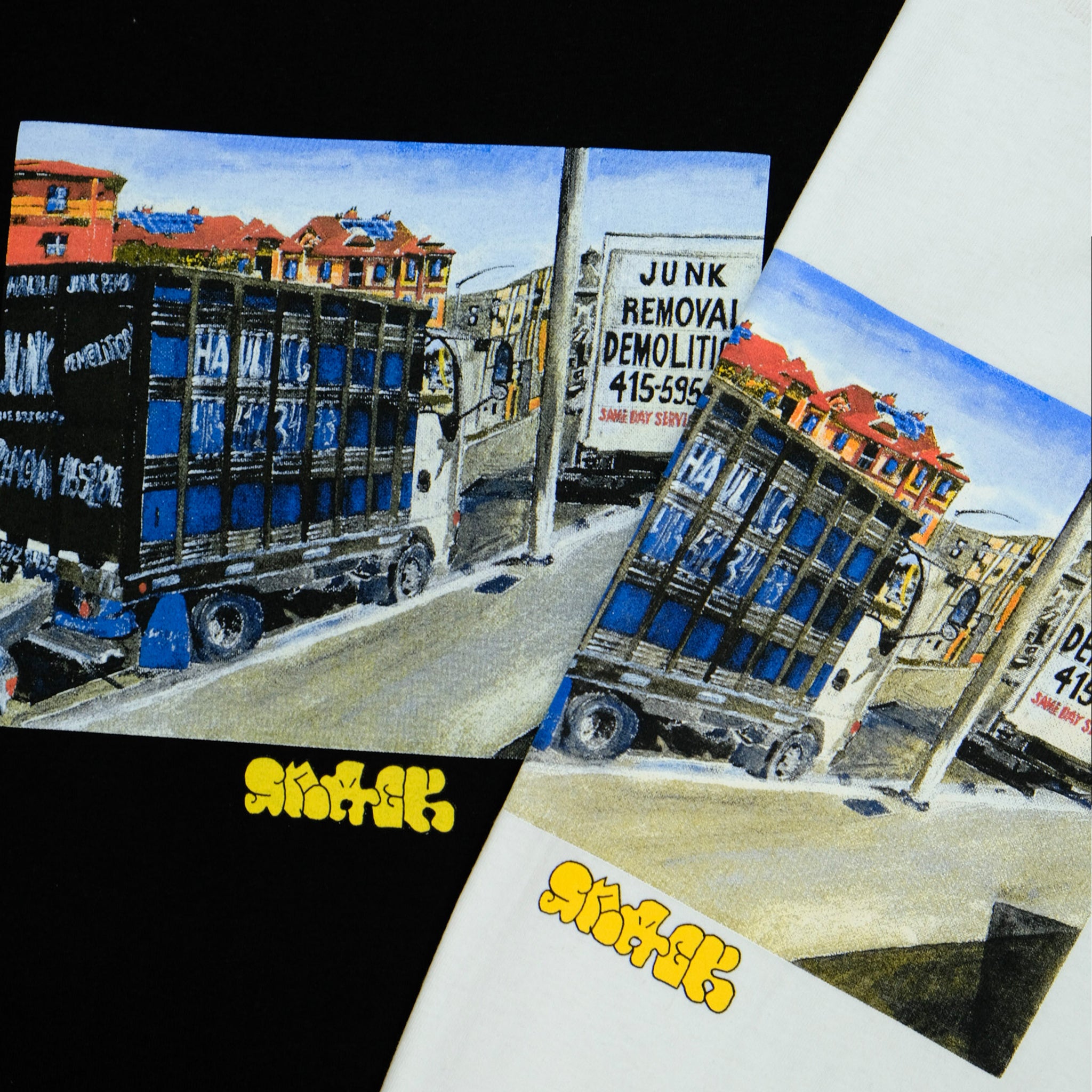 Snack Junk Removal t-shirt cotone nera