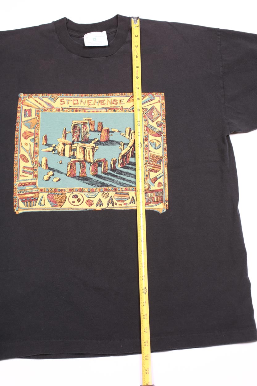 English Heritage Stonehenge maglietta vintage nera XL
