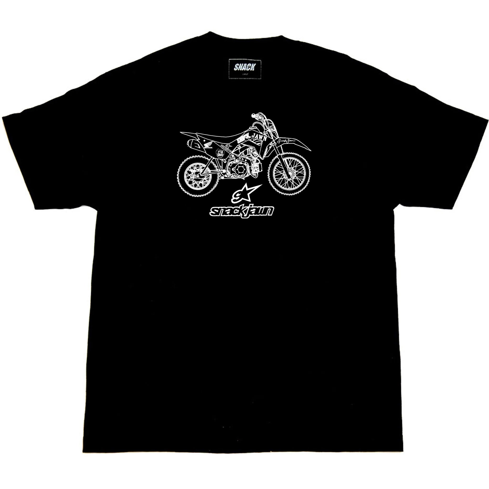 Snack Jawn Pit Bike t-shirt nera cotone