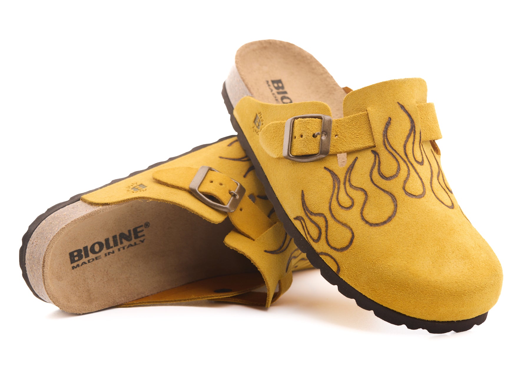 AC Longboards 1900 Girasole Fiamme sabot pelle lupo