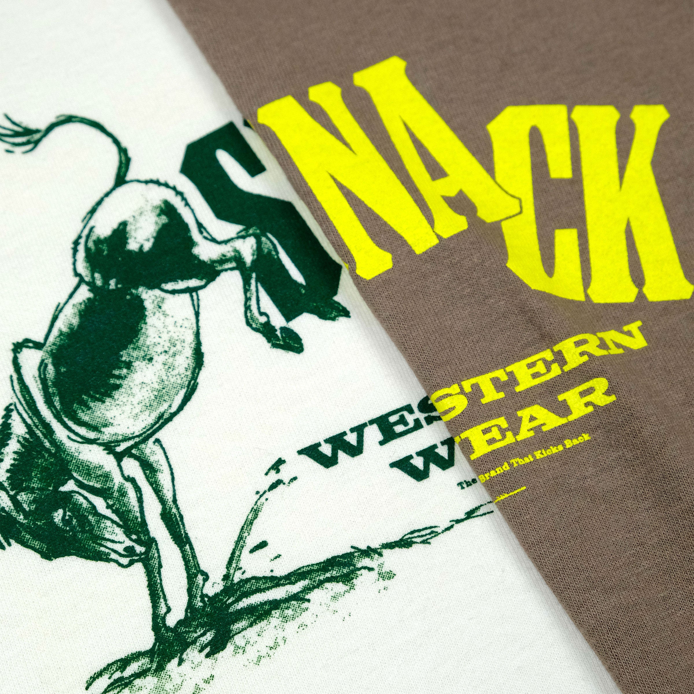 Snack Western Wear t-shirt marrone cotone