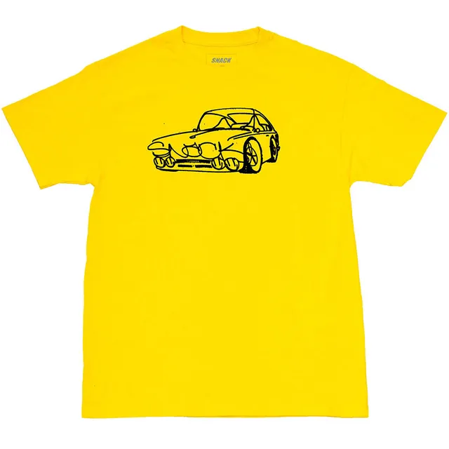 Snack Skateboarding Team Whip t-shirt gialla cotone