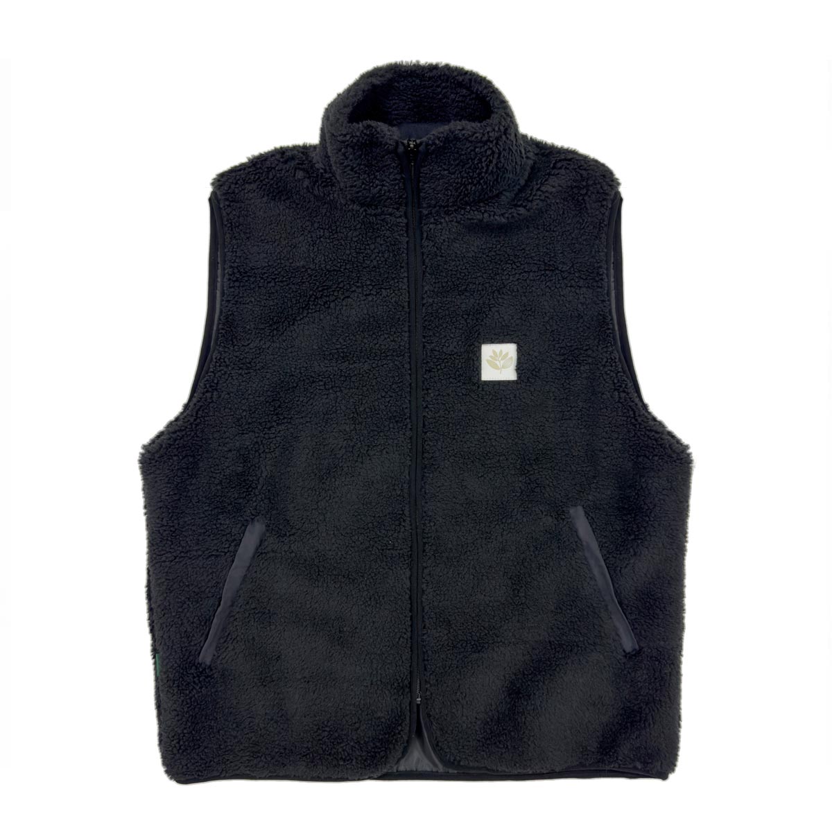 Magenta Norte Gilet Sherpa Nero Taglia M Logo Piccolo