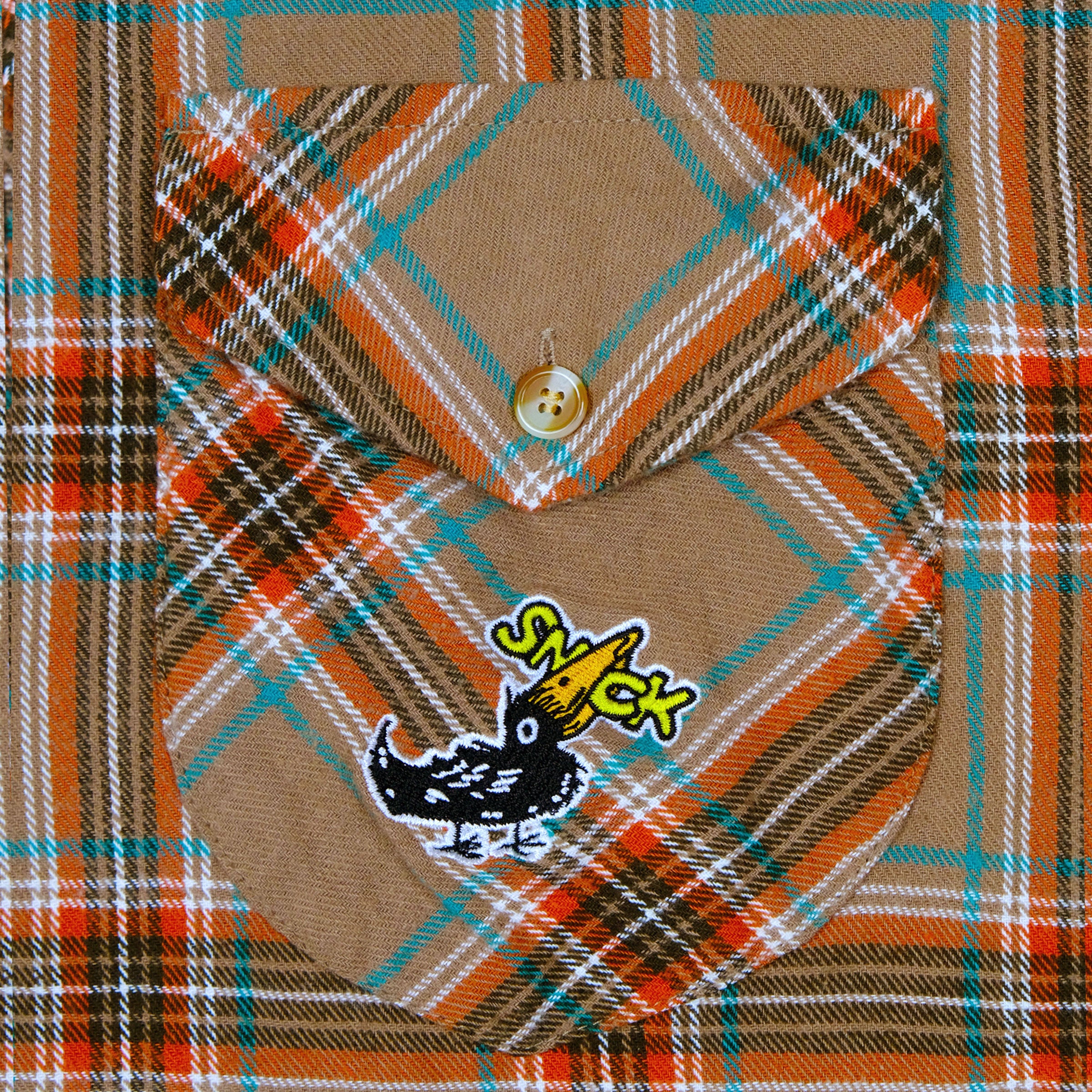 Snack Blackbird camicia flanella bottoni