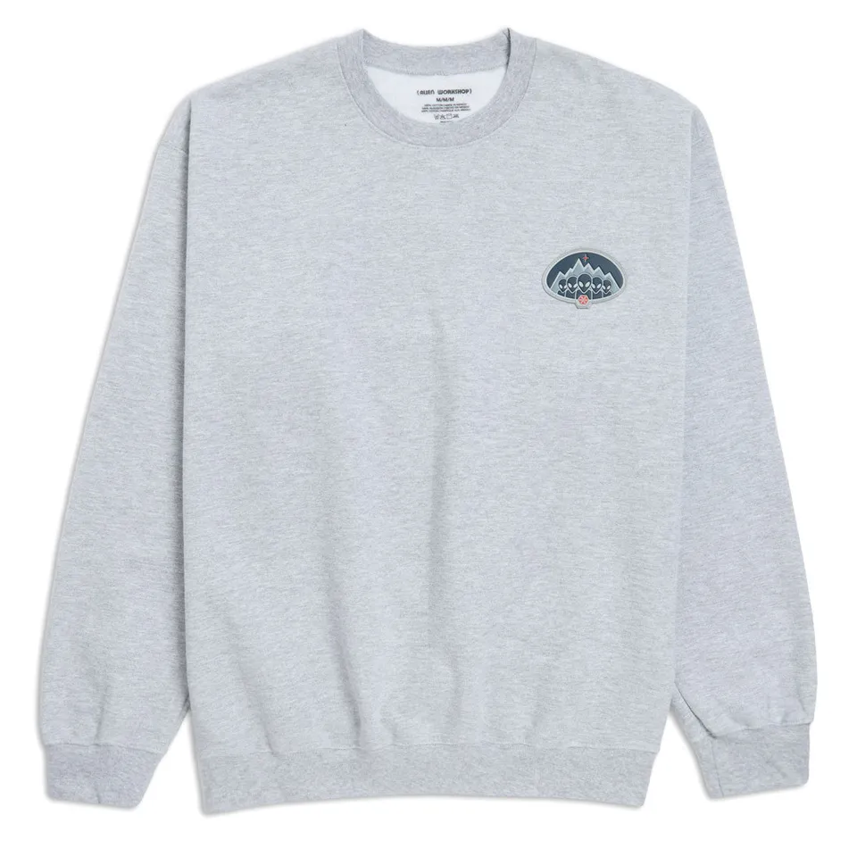 Alien Workshop Iceage Crewneck felpa grigio melange cotone