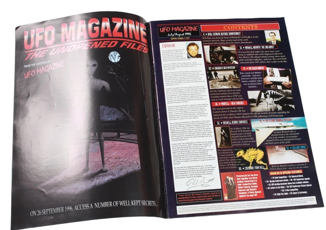 UFO Magazine Volume 15 Issue 2 rivista vintage 1996