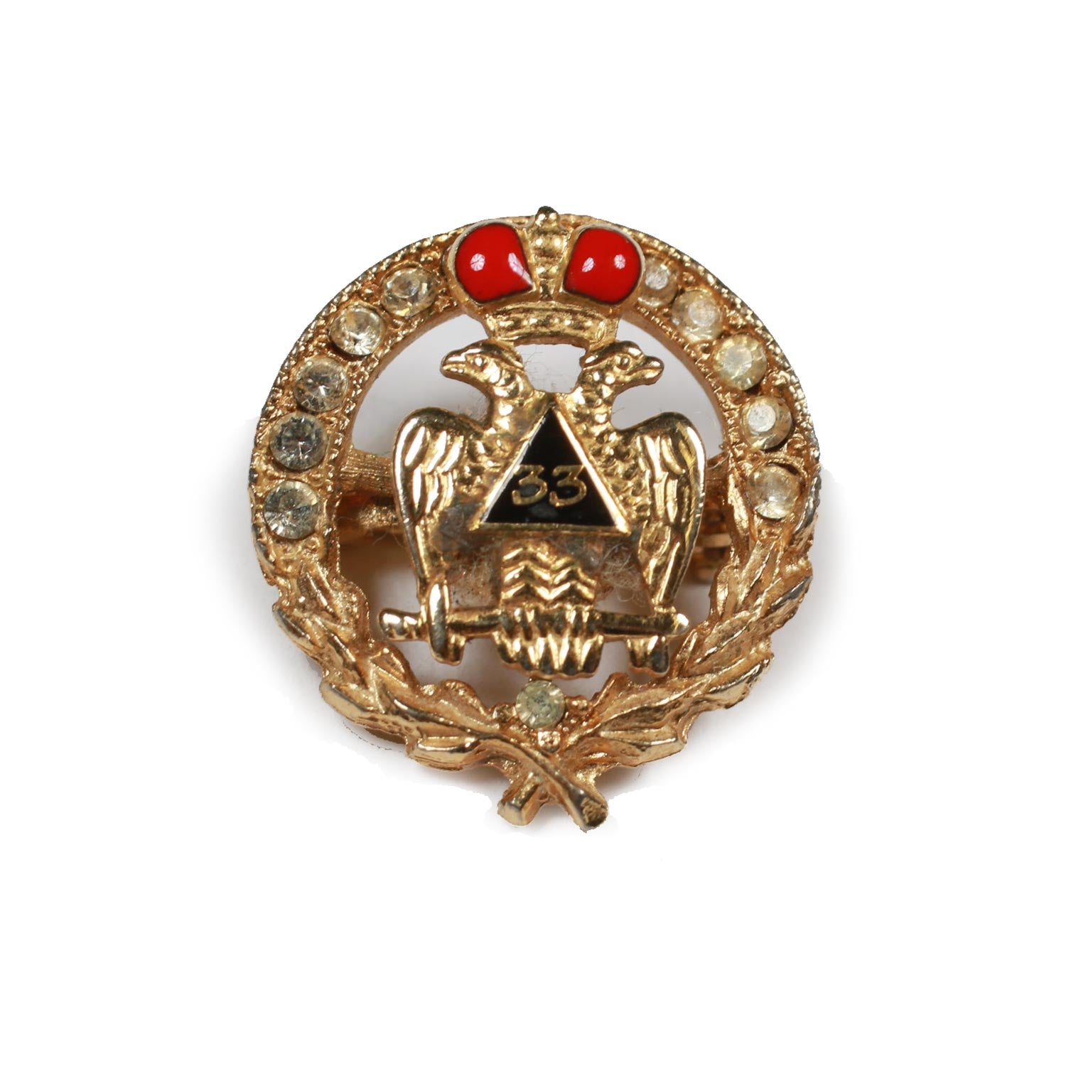 Masonic 33rd Degree spilla vintage 2 cm smalto da collezione