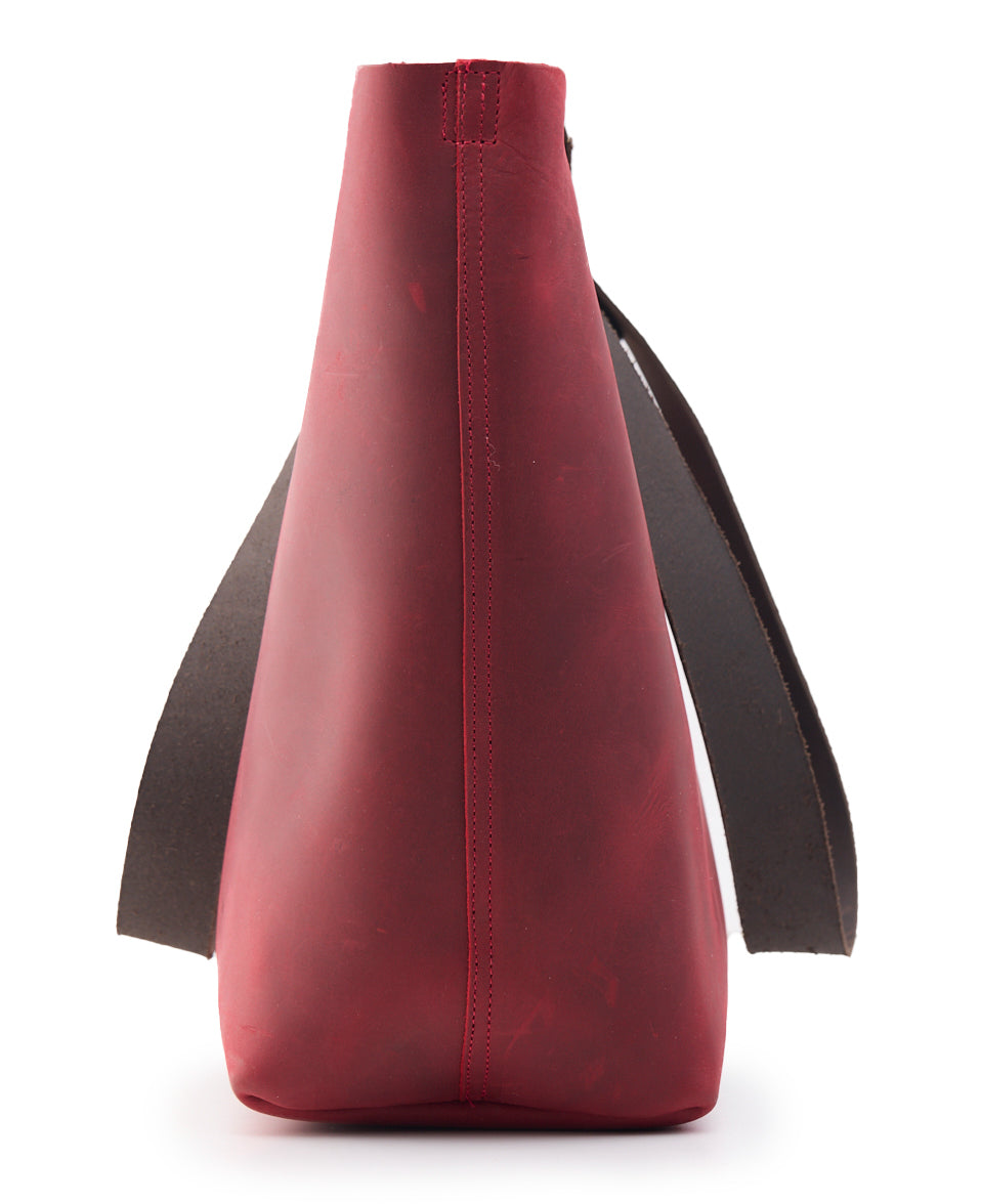 AC Longboards Red Mexican Skull borsa pelle rossa