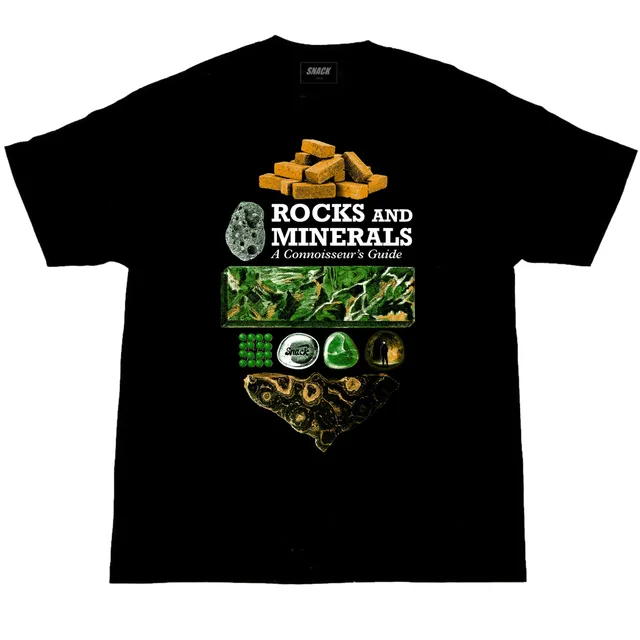 Snack Rocks & Minerals t-shirt nera cotone L