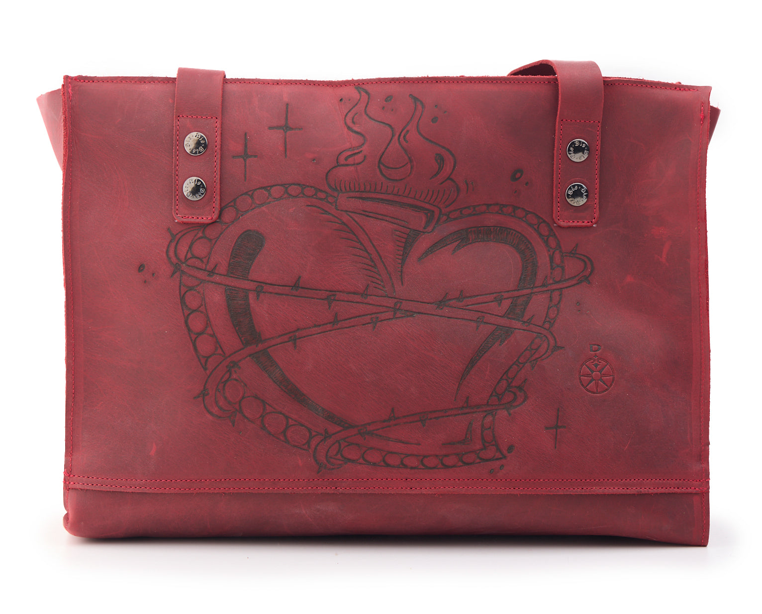AC Longboards Red Sacro Cuore shopping bag pelle
