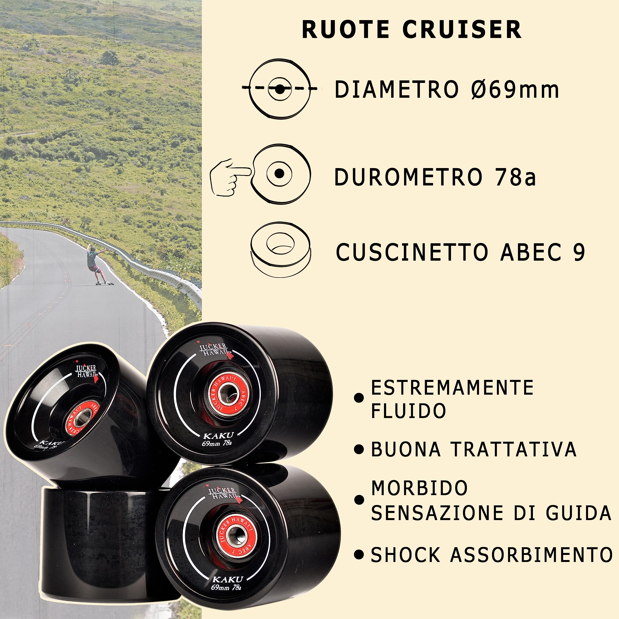 Jucker Hawaii New Hoku Flex 2 longboard completo bambù