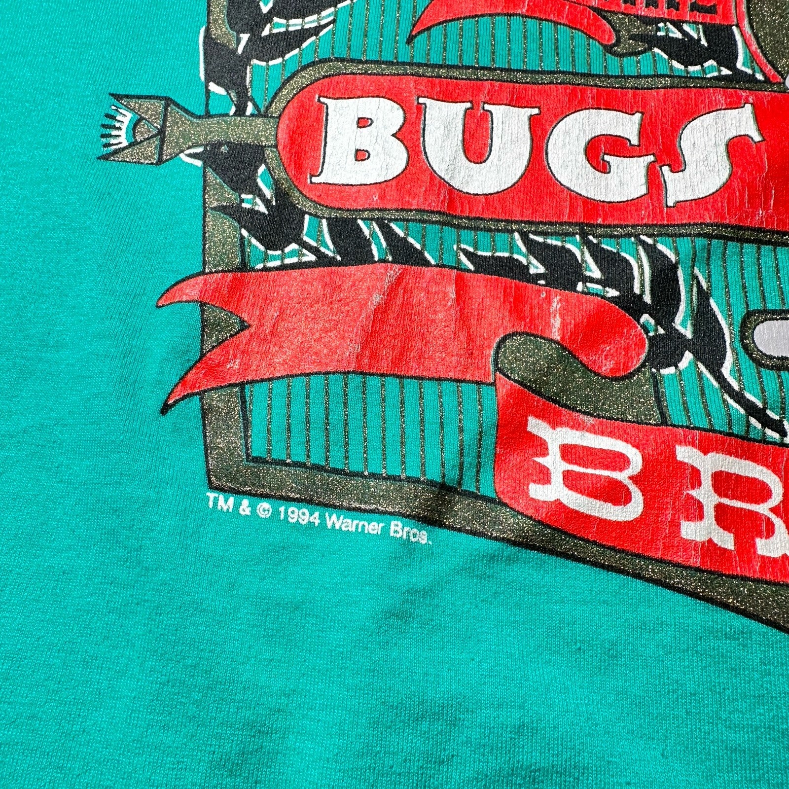 Bugs Bunny Single Stitch 1994 maglietta teal XL cotone