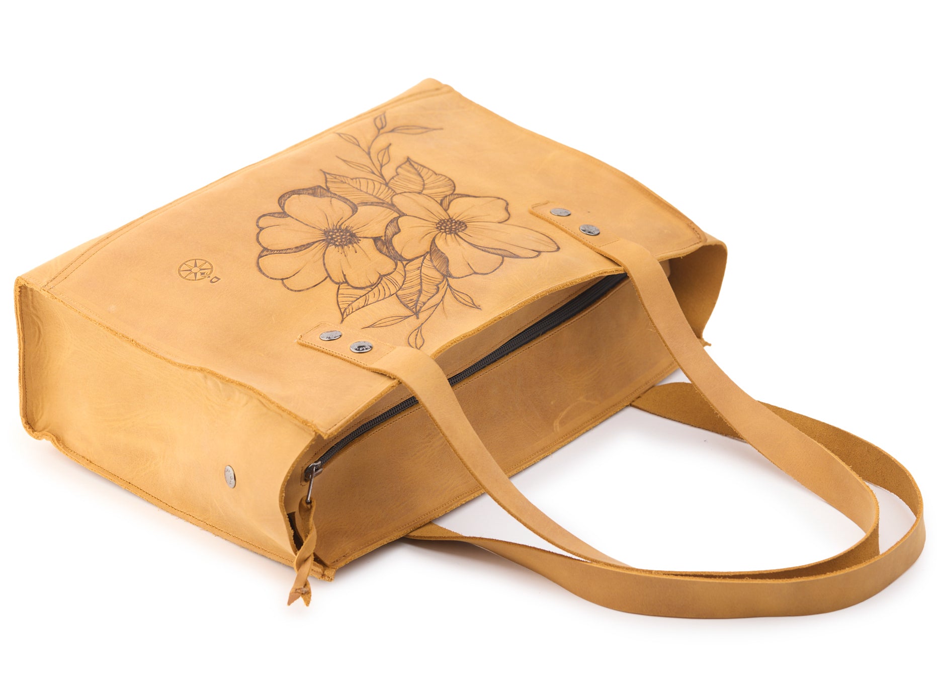 AC Longboards Shopping Bag Fiori shopper pelle floreale