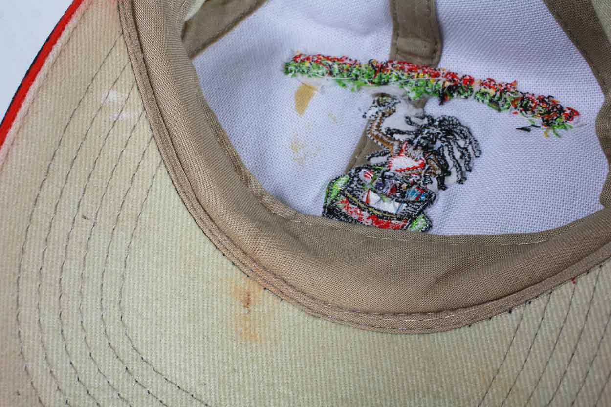 Virgin Islands cappello strapback crema nero ricamato